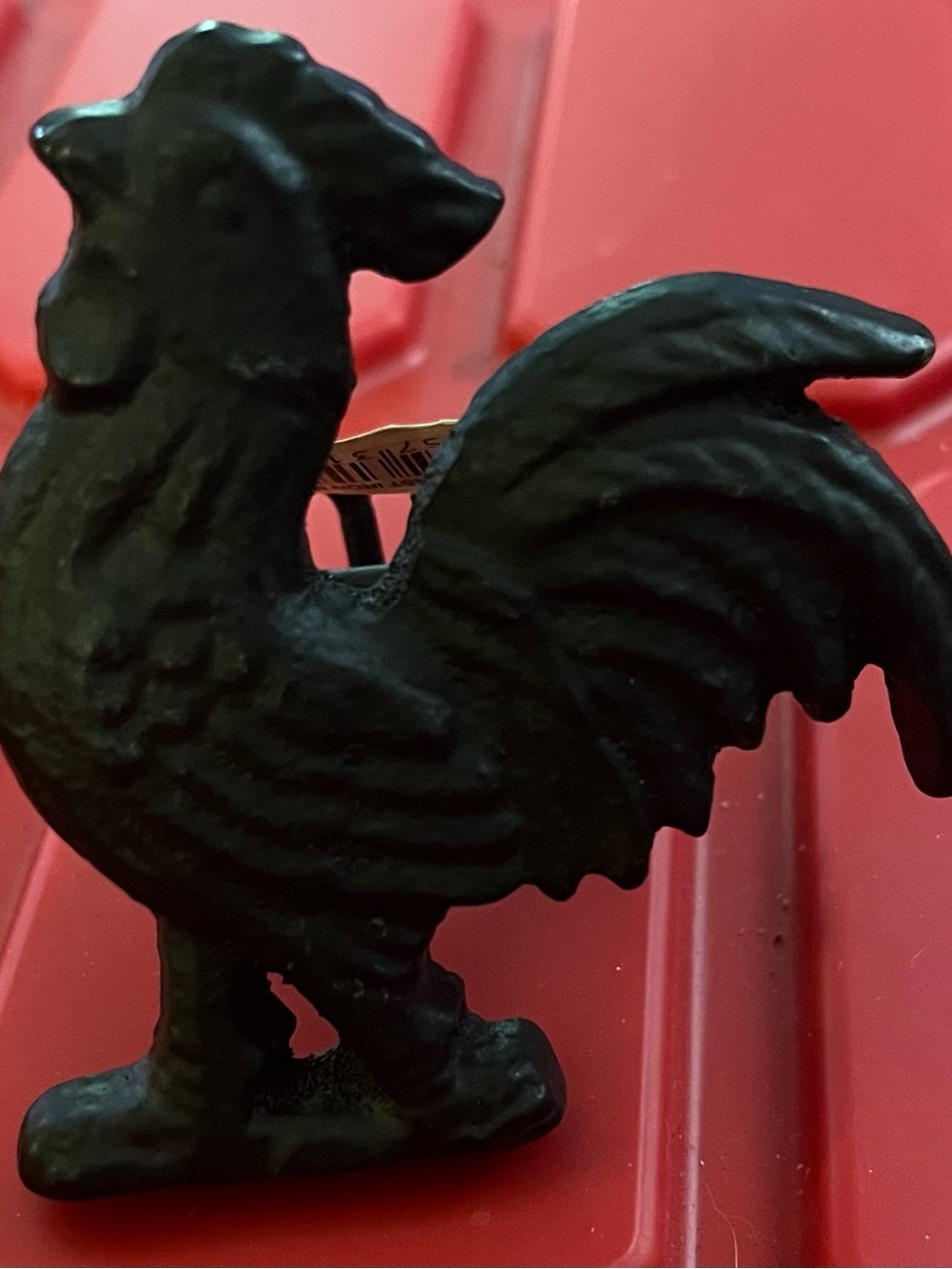 Napkin ring Black cast iron rooster napkin ring NWT